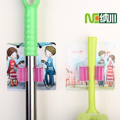 纳川无痕魔力防水吸盘扫把架
