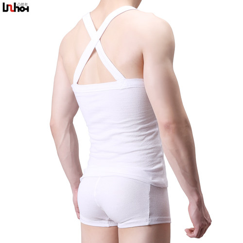 潮流交叉凸哈社时尚棉质男士背心