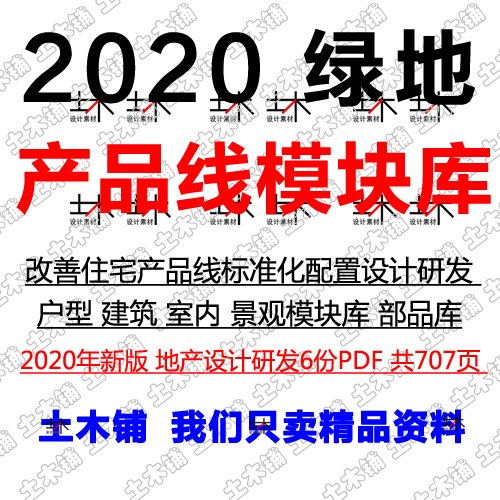 2020绿地改善住宅产品线标准化配置建筑设计户型立面精装景观模块