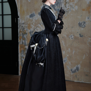 欧式 贵族礼服万圣节演出化妆 宫廷裙欧洲中世纪复古巴斯尔裙哥特式