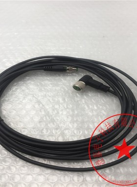 VELLEDQ M12 5孔母头弯头+M8 3芯公头直头M8-M03T/M12-F04S-4.0PU