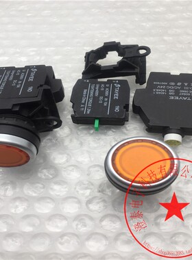 天逸φ22带灯按钮开关LA42PSD-10/AC220V LA42PSD-10/DC24V 黄色