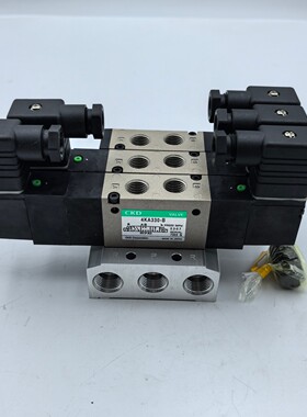 日本原装CKD电磁阀4KA330-B，型号7302 G，压力范围0.2-0.7MPa！