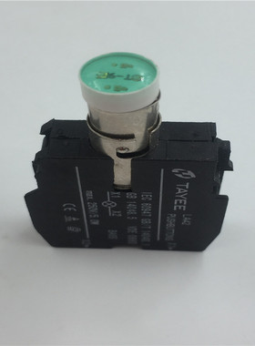TAYEE天逸按钮开关带灯片LA42 VDE0660 D-II/DC24V 绿色 包好现货