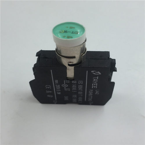 TAYEE天逸按钮开关带灯片LA42 VDE0660 D-II/DC24V 绿色 包好现货
