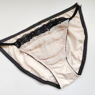 底裆全棉 日系女青年高开叉褶皱风琴性感蕾丝内裤 满5条 包邮