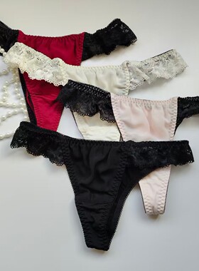 满5条包邮日系女蕾丝性感丁字裤女内裤多色无标