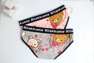 三角裤 满5件 低腰纯棉内裤 外贸出口日本可爱卡通少女内裤 包邮