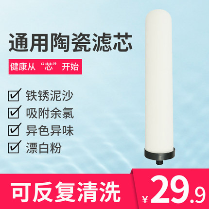 净水器家用台上式雷谛九阳陶瓷滤芯10寸通用自来水龙头过滤器配件