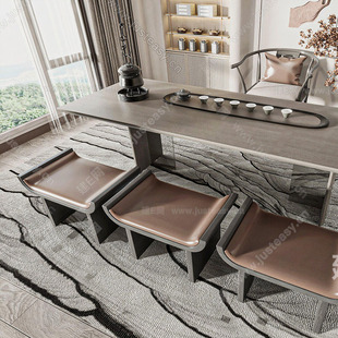 茶室茶桌椅组合简约家具定制 轻奢实木禅意办公室泡茶桌家用新中式