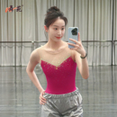 舞苑王军艺考贴钻舞蹈练功服芭蕾体服女高胯连体服班服形体演出服