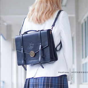 原创 信封包学院风邮差包校供包可放笔电A4书本 蔷薇信使3way版