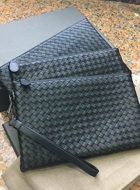 男包BV  ailliy手包编织手拿包男士收纳袋IPAD包信封包大容量宴会