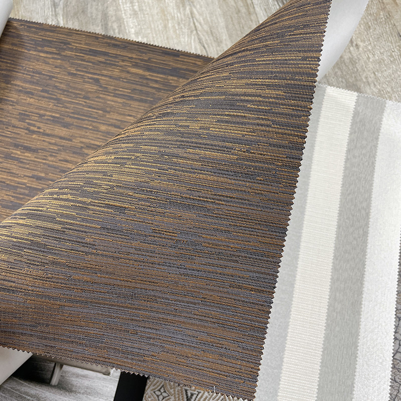 现代简约客厅卧室书房咖啡色提花无缝墙布高档会所灰色素色壁布