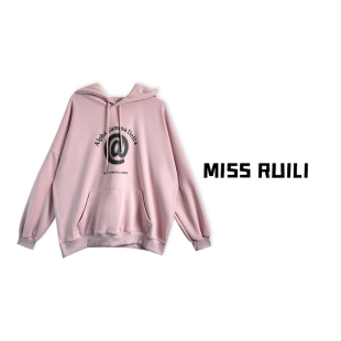 秋冬加绒宽松连帽卫衣外套A6082 新款 RUILI定制 MISS