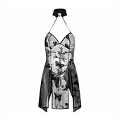 性感睡衣女款 春夏季 透视刺绣情调内衣旗袍制服吊带睡裙纯欲风qqny