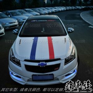2013雪佛兰三厢/两厢新科鲁兹车贴拉花 背带贴纸装饰改装拉花用品