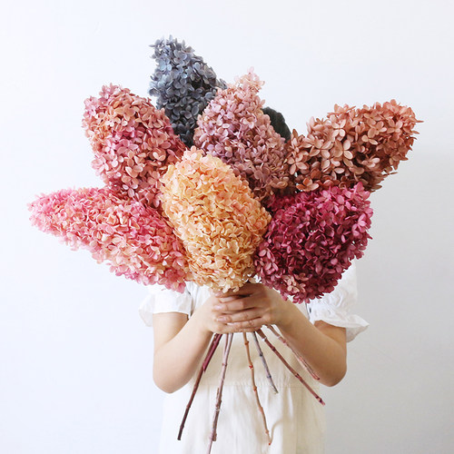 塔状木绣球永生花带杆插花