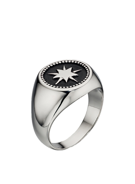 英国进口fredbennett戒指男士纯银925个性简约食指环宽戒潮流时尚