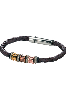 英国进口fredbennett手链编织皮质个性欧美简约时尚男士手腕饰品