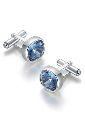 英国进口fredbennett蓝色水晶袖扣男士衬衫袖钉轻奢礼品