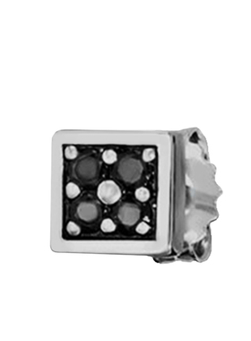 凯翼cai线下同款新款耳钉潮男酷帅单只纯银时尚黑色气质欧美耳饰