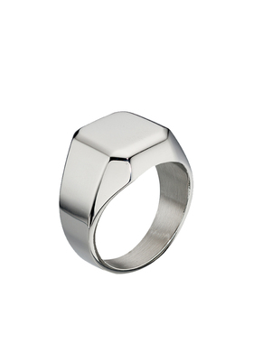 英国进口fredbennett新款简约潮流钛钢男士戒指方形欧美宽面指环