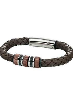 英国进口fredbennett男士手链编织皮质复古轻奢手绳特价B4376礼物