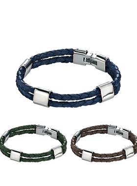 英国进口fredbennett情侣编织手链双层多款手绳刻字男士简约时尚