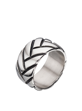 英国进口fredbennett戒指男个性设计食指宽戒潮轮胎钢戒简约饰品