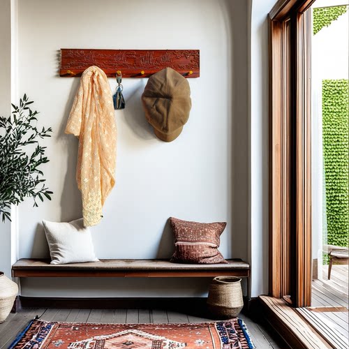 一帆风顺新中式花梨实木壁挂式