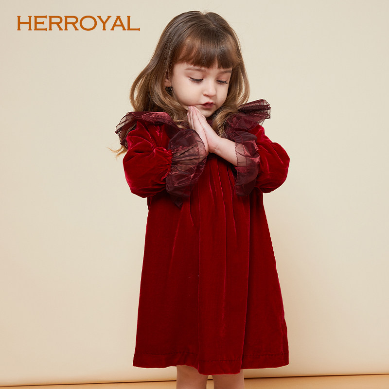 Herroyal秋冬新款连衣裙真丝奢品