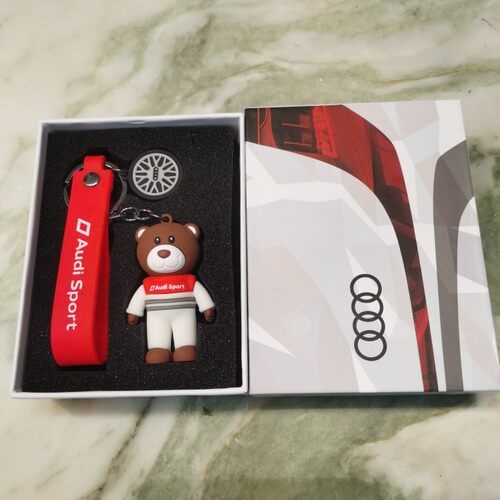 奥迪小熊公仔钥匙扣4s可爱卡通