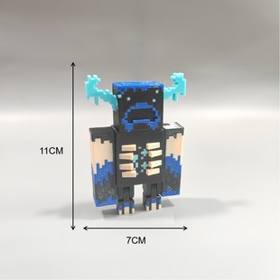 MC我的世界坚守者像素风游戏周边手办模型摆件礼物3D打印可动人偶
