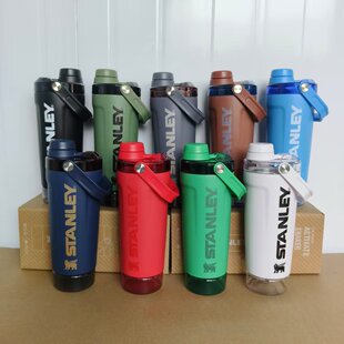 新款800ML同款3104不锈钢摇摇杯运动水杯保温杯大容量提手保温杯