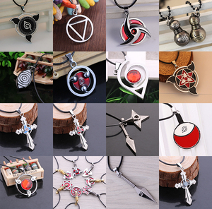 动漫周边火影忍者 卡卡西宇智波鸣人写轮眼我爱罗吊坠项链饰品