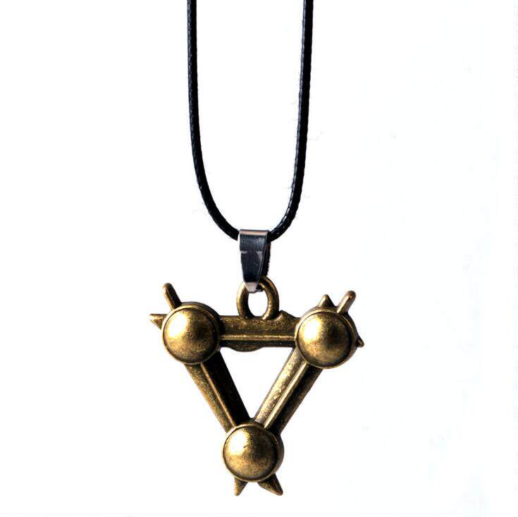 游戏周边vermintide战锤末世鼠疫2三角标志项链 复古吊坠