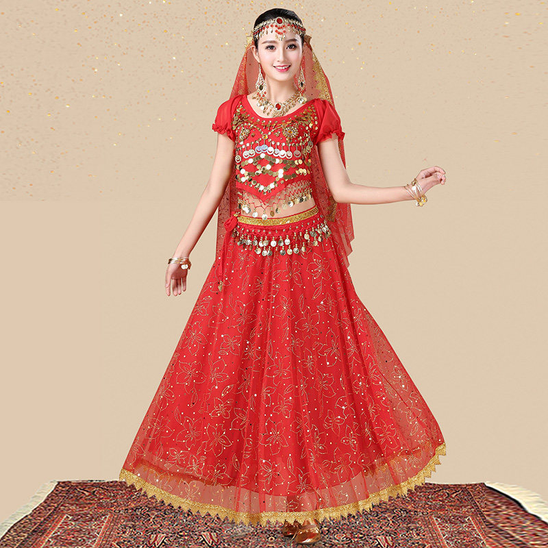 肚皮舞服装女成人新款印度舞表演服套装新疆舞异国风舞台装演出服