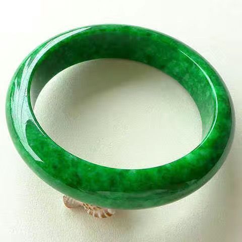 玉手镯 翡翠手镯 天然正品祖母绿满色翡翠玉手镯干青铁龙生玉镯子