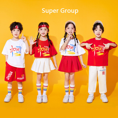 六一儿童啦啦队演出服新款小学生表演运动会开幕式团体服装