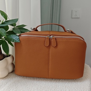 头层牛皮大号轻奢时尚真皮斜挎钩针项目包收纳包织女专属包收纳包