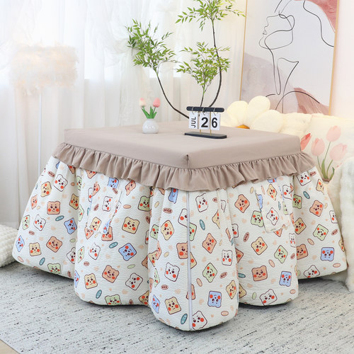 新款加厚烤火被烤火罩电暖桌罩套正方形取暖桌茶几烤火被罩套