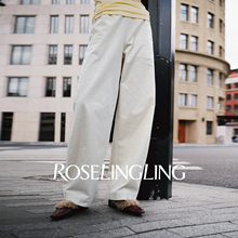 ROSELINGLING【过冬神裤】复古智性14坑肌理棉感灯芯绒阔腿弯刀裤