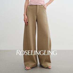 街拍弯刀神裤 ROSELINGLING松弛佰搭质感弹力亲肤棉面料 立裁通勤