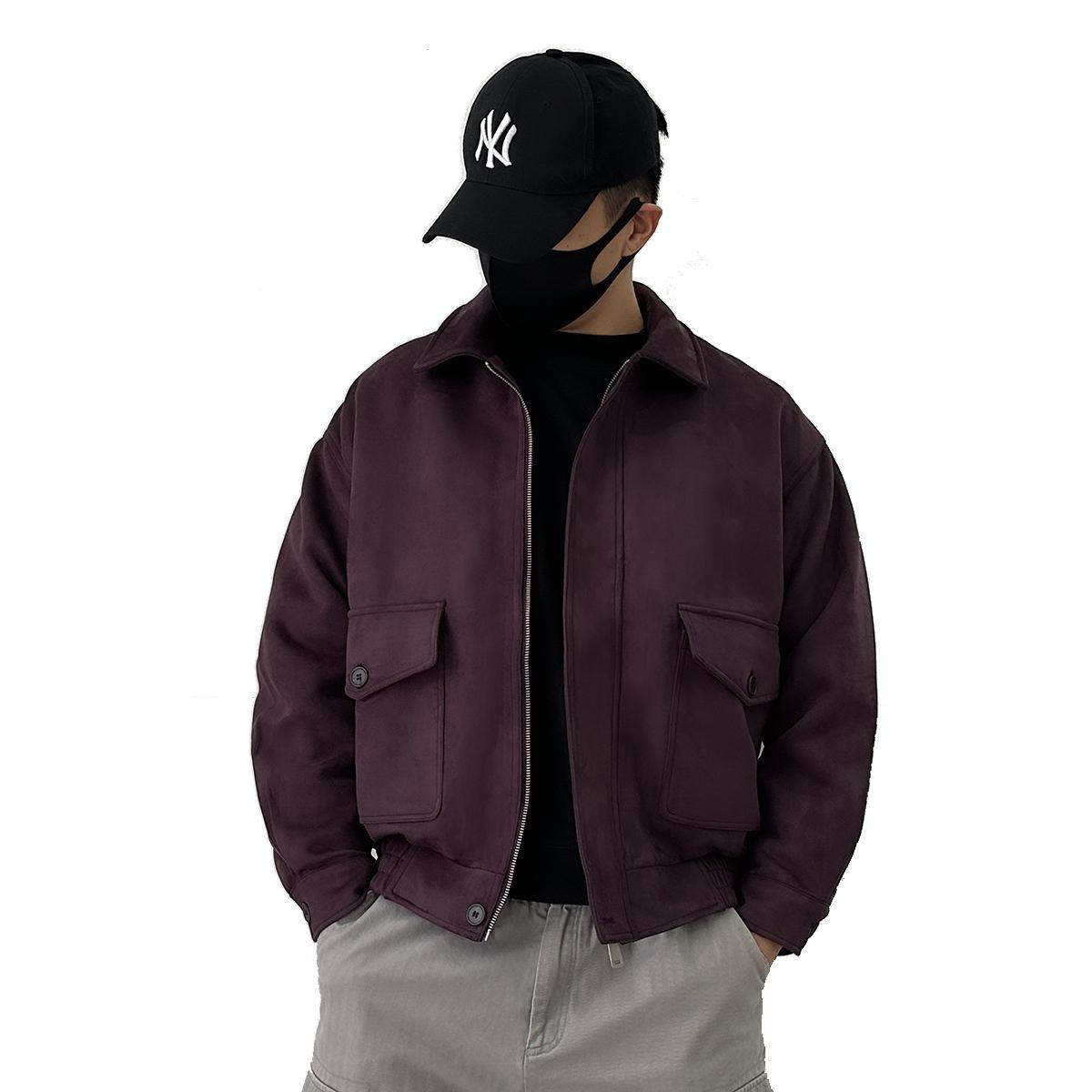 8815-P170冬季翻领棉衣男士宽松加绒加厚大码工装夹克-XZ1305,男装夹克,星座1305