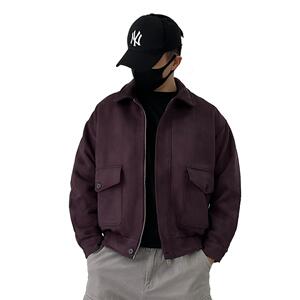 8815-P170冬季翻领棉衣男士宽松加绒加厚大码工装夹克-XZ1305图片