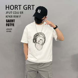 A8005p70控115男2021新徐太浪高端t恤男短袖 潮牌青年上衣 ins美式