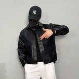 28343-P180新款痞帅机车服外套PU皮棉服男宽松翻领皮衣韩版美式潮,男装皮衣,星座1305,四季星座 28343-P180新款痞帅机车服外套PU皮棉服男宽松翻领皮衣韩版美式潮,男装皮衣,星座1305,四季星座