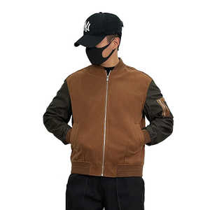 28424-P175复古棒球服男春秋款潮牌宽松飞行员夹克男士工装外套图片