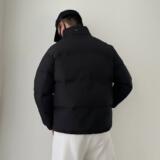 T111-P160新款立领羽绒服男士宽松大码纯色加绒加厚面包服潮流，男装羽绒服，星座1305